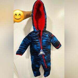 🆕 Snozu Infant Winter suit, navy blue/red, 24M